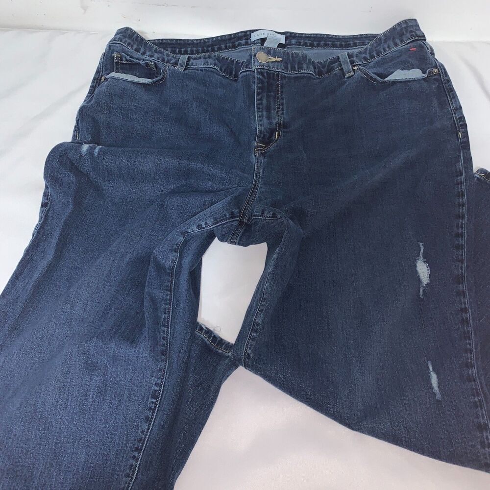 Lane Bryant Women's magic waistband  low Rise boyfriend jeans light Wash Blue 18